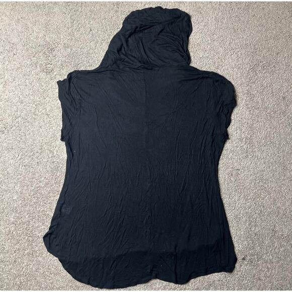 Women’s Size 3X Cleo Black Hooded Thin Flowy Blouse - Picture 3 of 3